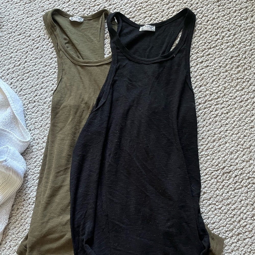 Free People Loose Ribbed Tank, set of 2